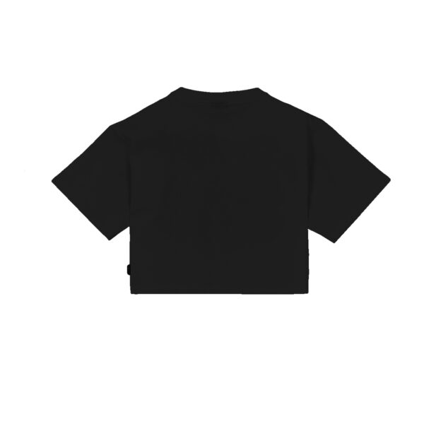 Propaganda Logo Embrodery Woman Crop Top Tee – Black Qualità Garantita