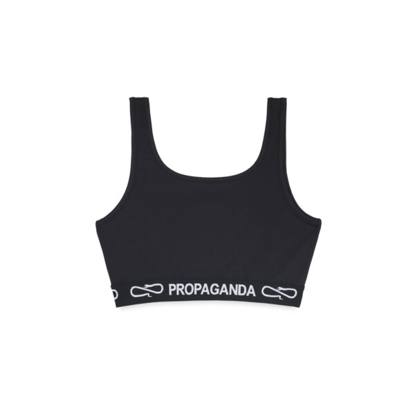 Propaganda Logo Woman Crop Top Vest – Black Acquista Ora