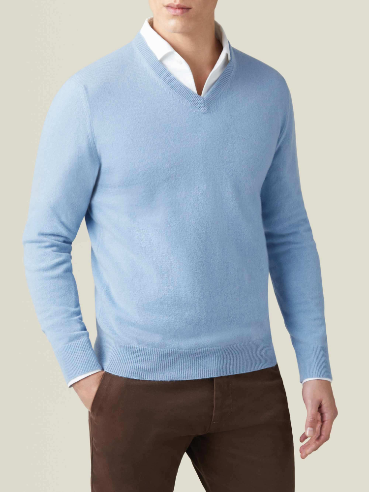 Luca Faloni Scollo a Vcashmere a 2 fili Shopping Online
