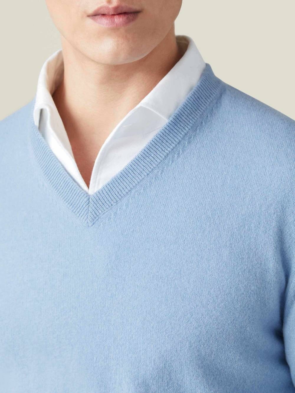 Luca Faloni Scollo a Vcashmere a 2 fili Shopping Online