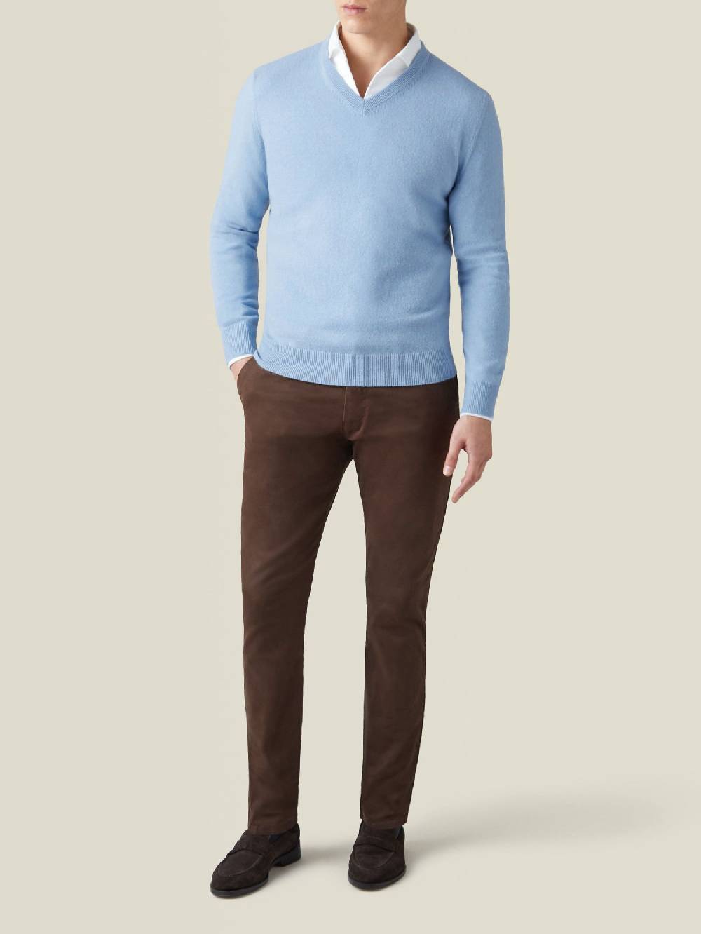 Luca Faloni Scollo a Vcashmere a 2 fili Shopping Online