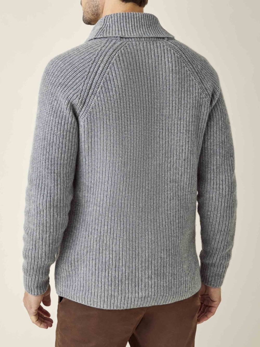 Luca Faloni Cardigan con sciallecashmere a 4 fili In Vendita