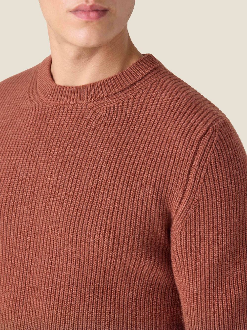 Luca Faloni Crew NeckChunky Knit Cashmere Vendita Calda
