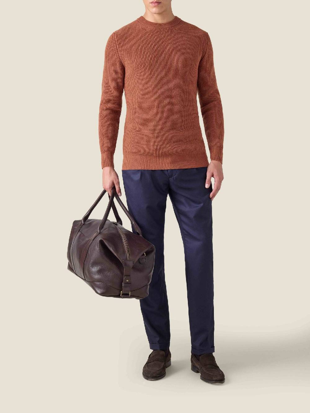 Luca Faloni Crew NeckChunky Knit Cashmere Vendita Calda