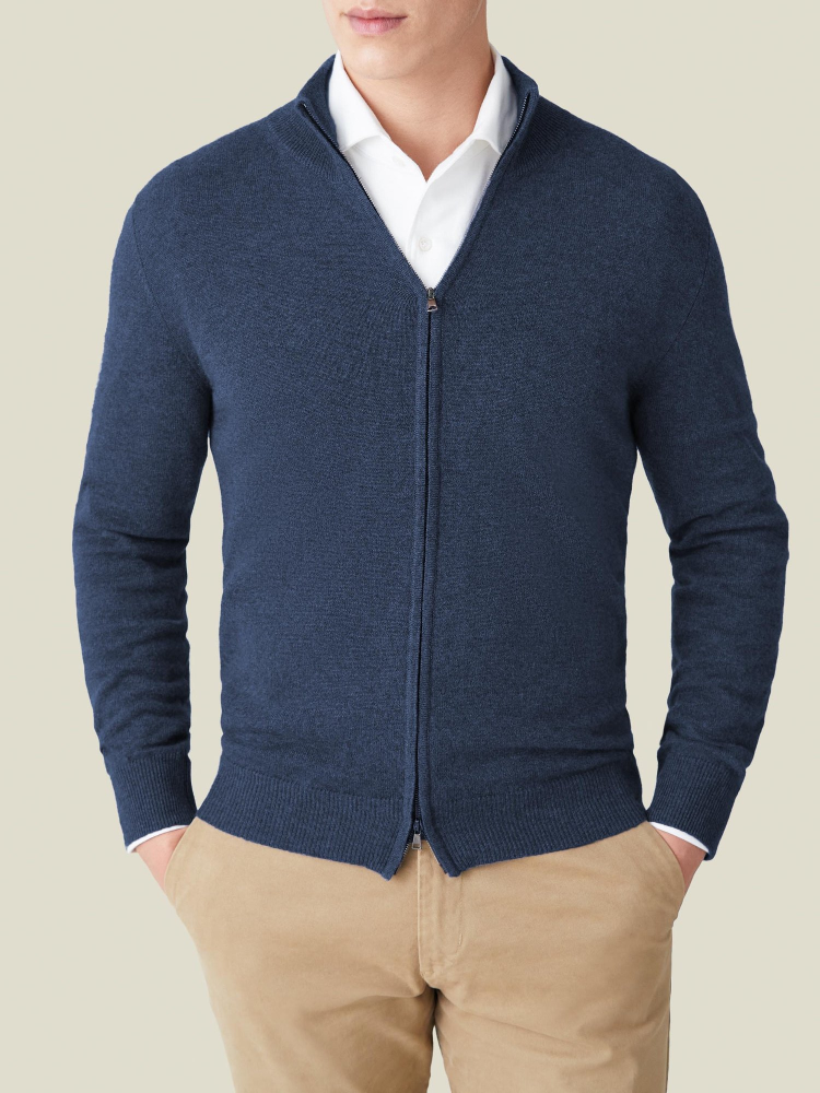 Luca Faloni Zip Cardigancashmere a 2 fili In Saldo
