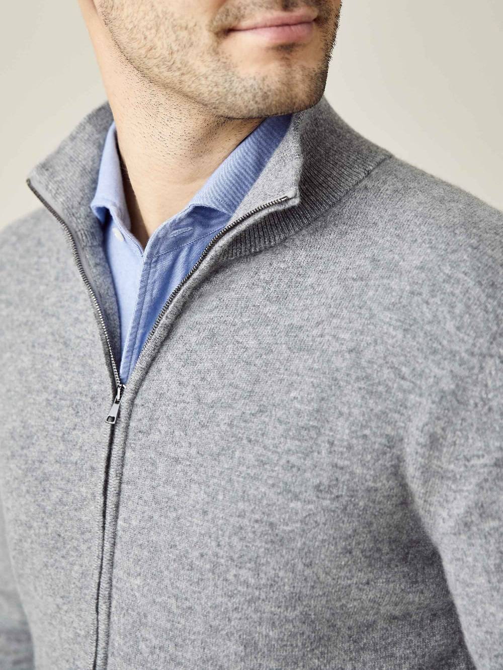 Luca Faloni Zip Cardigancashmere a 2 fili Nuova