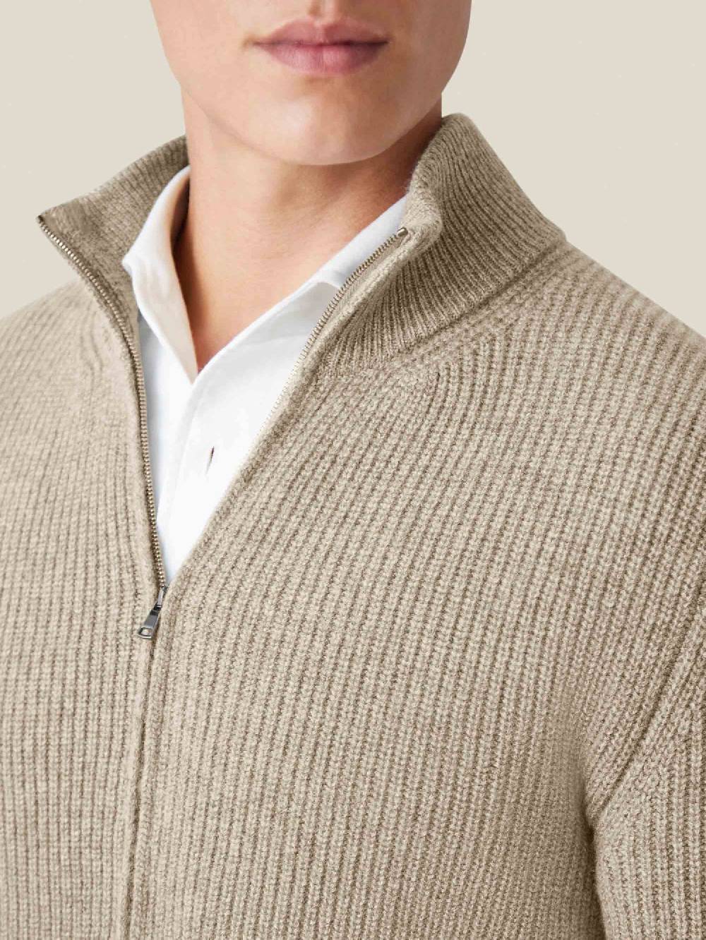 Luca Faloni Zip Cardigan4-Ply Cashmere Negozio