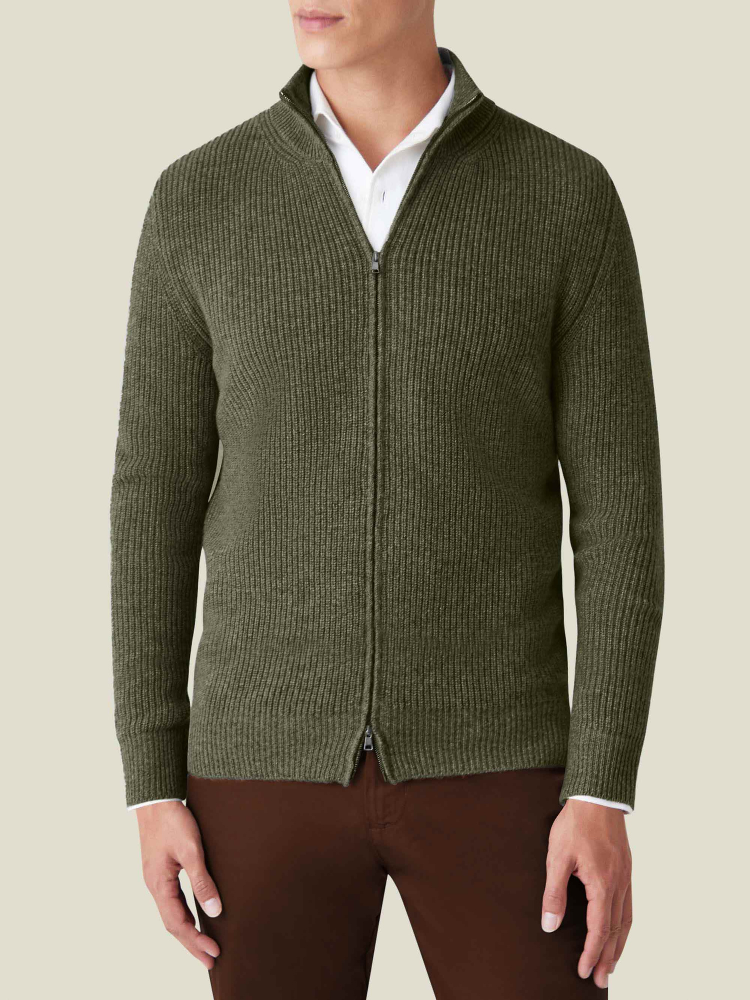 Luca Faloni Zip Cardigan4-Ply Cashmere In Saldo