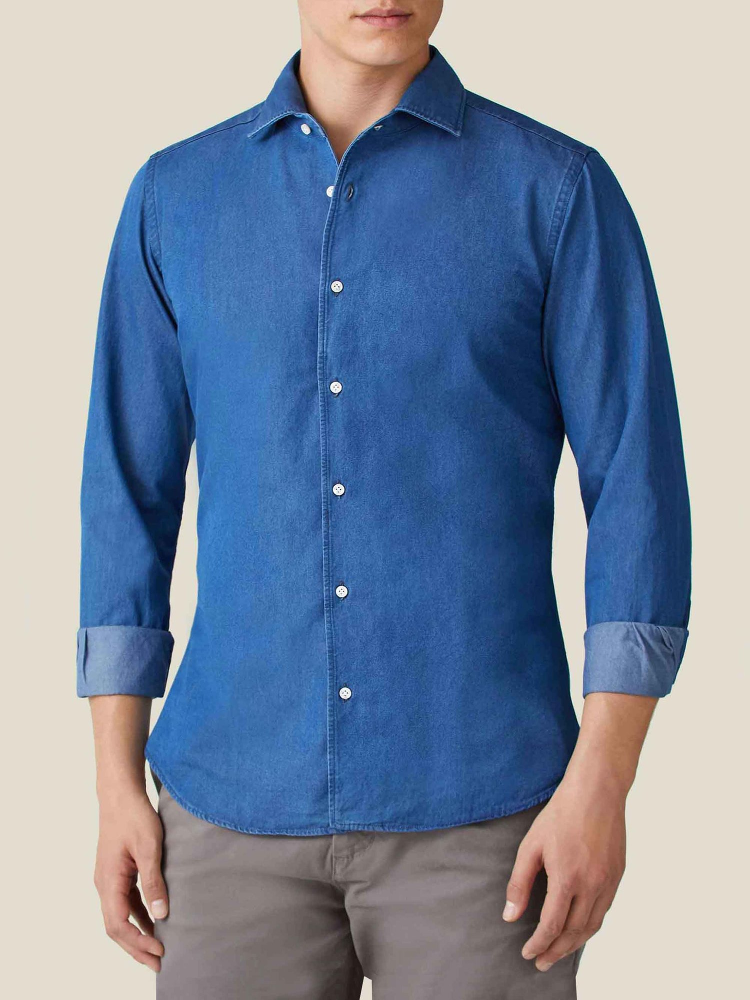 Luca Faloni camicia classicaDenim