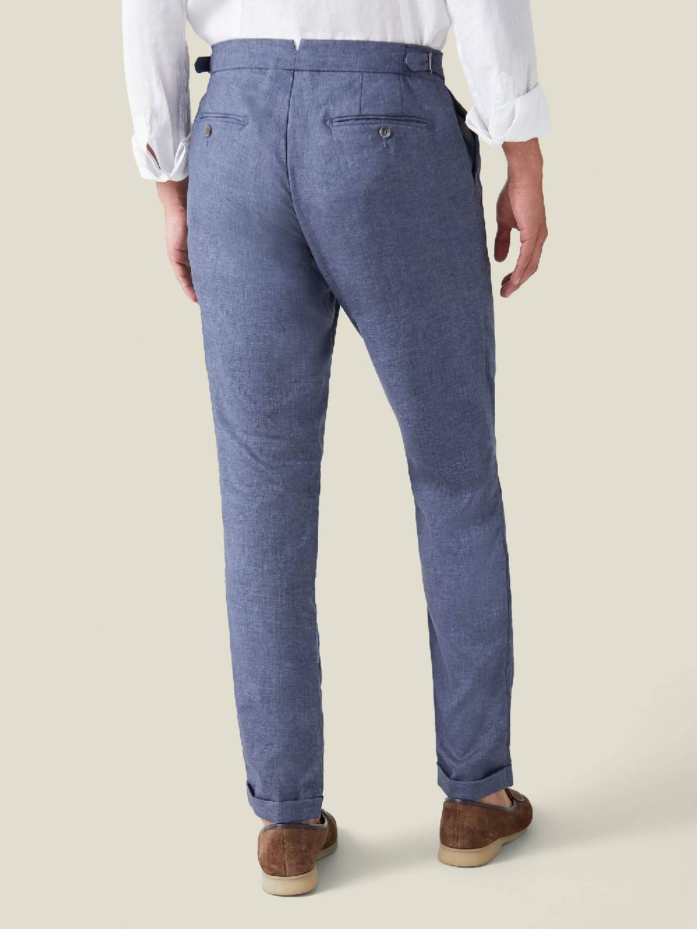 Luca Faloni Elegant TrousersLinen Vendita Economica