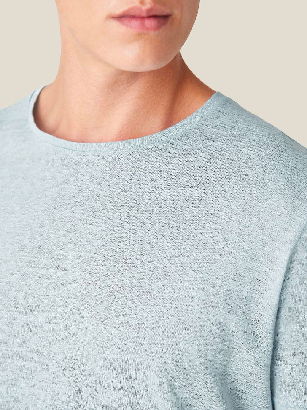 Luca Faloni T-ShirtJersey di Lino Economico