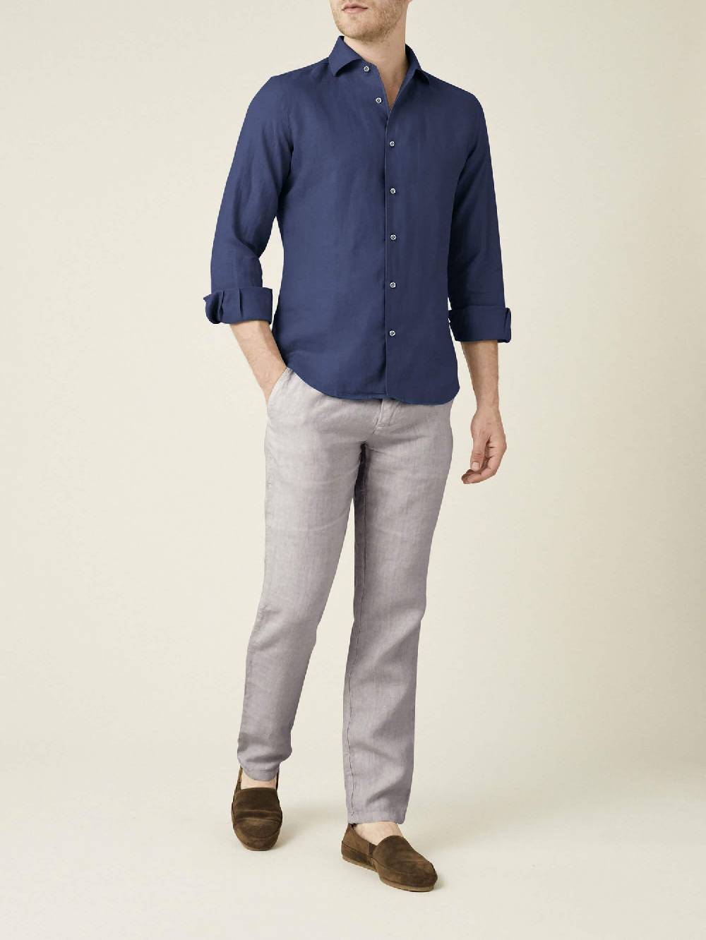 Luca Faloni Lipari PantaloniLino Presa