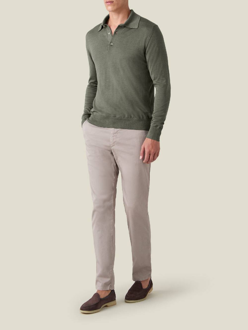 Luca Faloni Knitted PoloSeta-Cashmere In Vendita