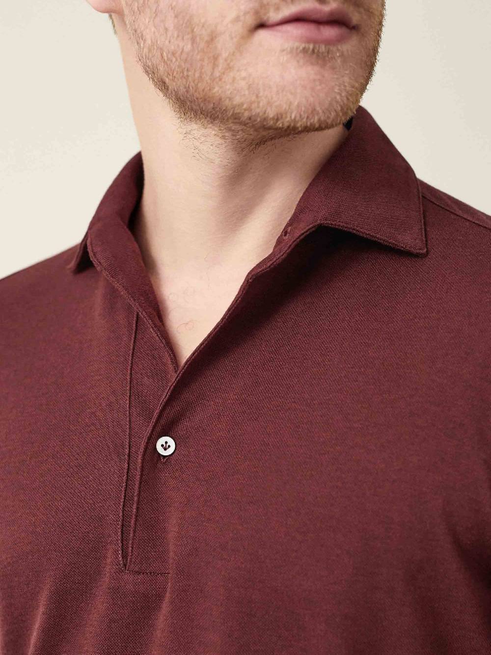 Luca Faloni Brera Polo Piqué di cotone Vendita Calda