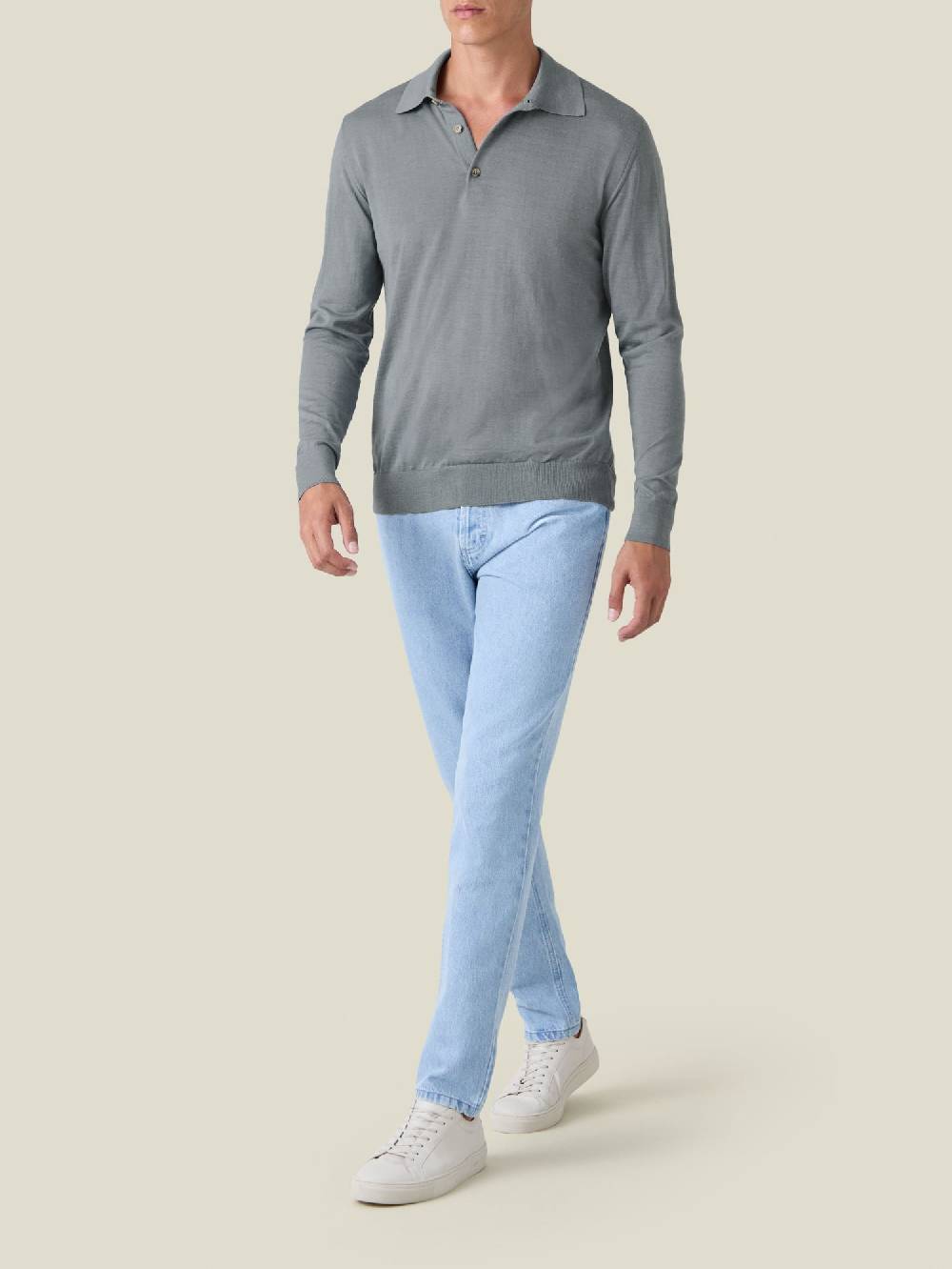 Luca Faloni Knitted PoloSeta-Cashmere Vendita Economica