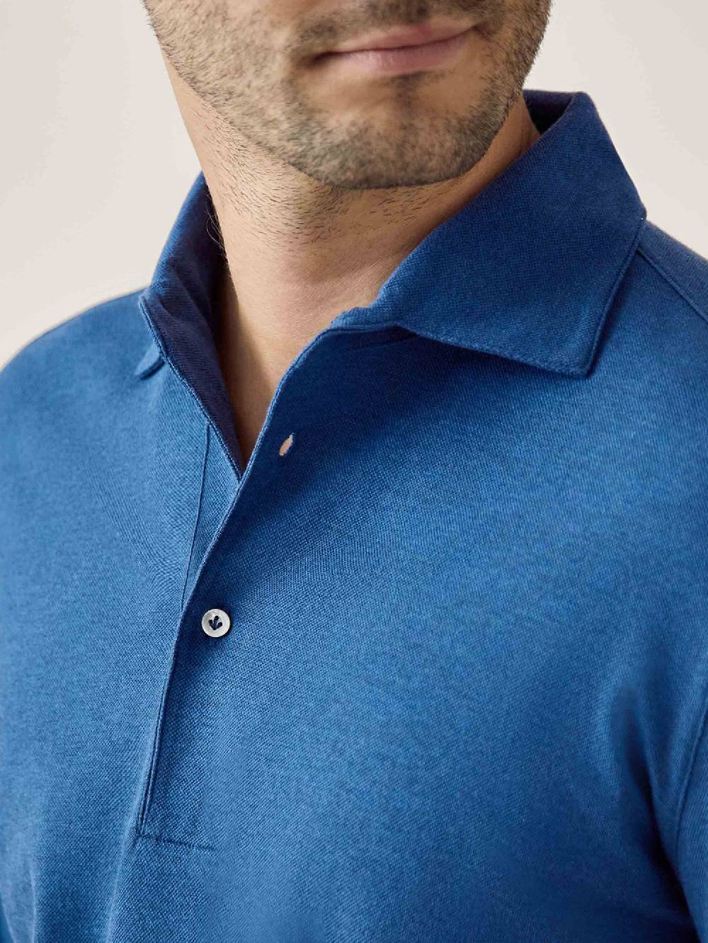 Luca Faloni Brera Polo Piqué di cotone Saldi Di Fabbrica