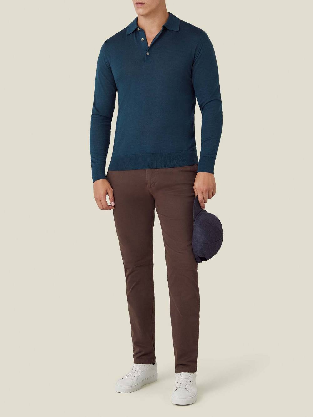 Luca Faloni Knitted PoloSeta-Cashmere Nuovo