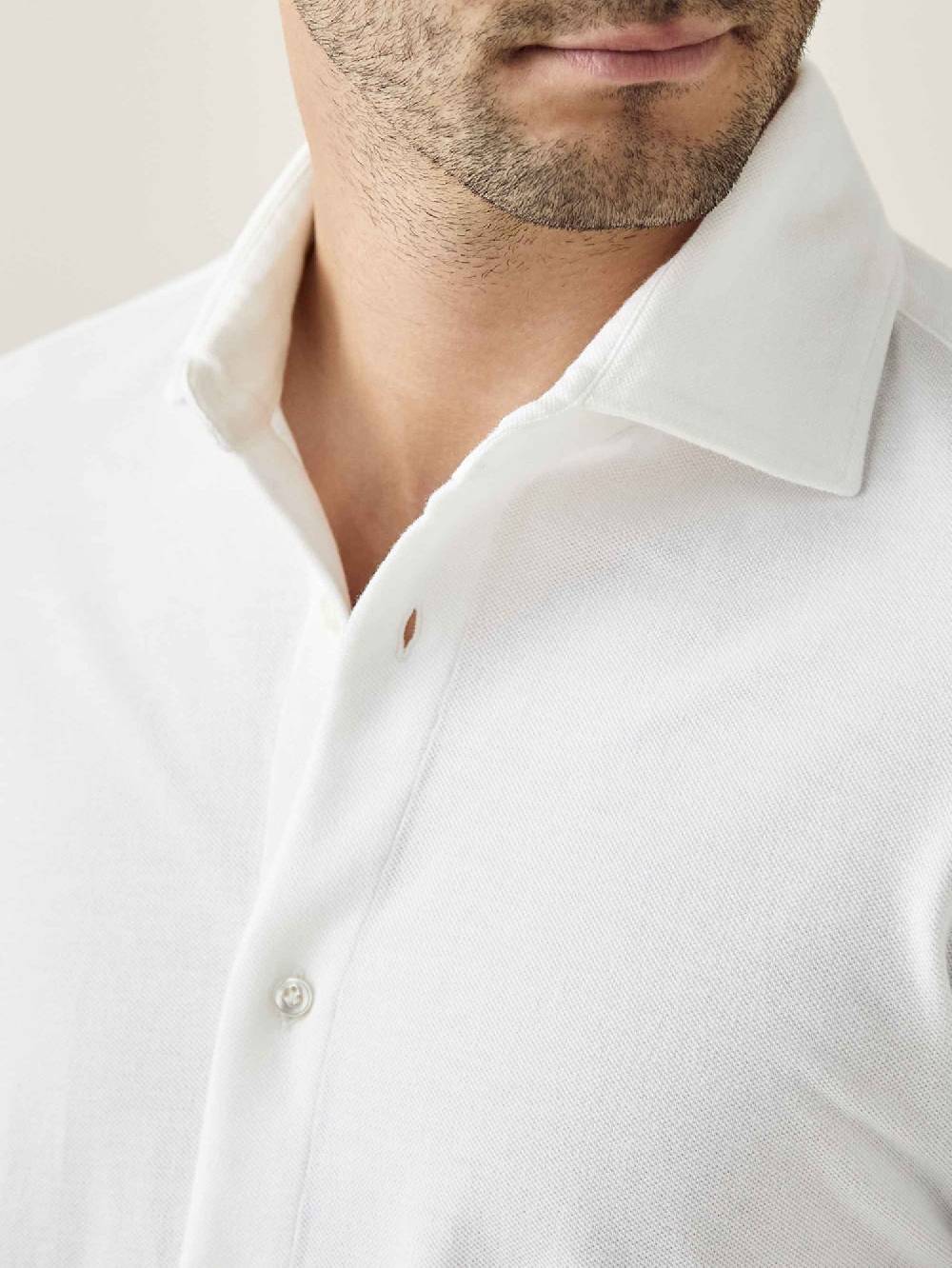 Luca Faloni Camicia SienaCotone Piqué Nuova