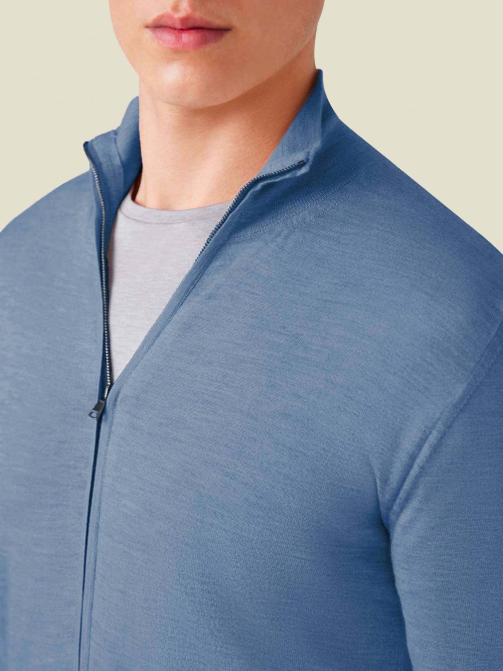 Luca Faloni Cardigan con ZipSeta-Cashmere In Vendita