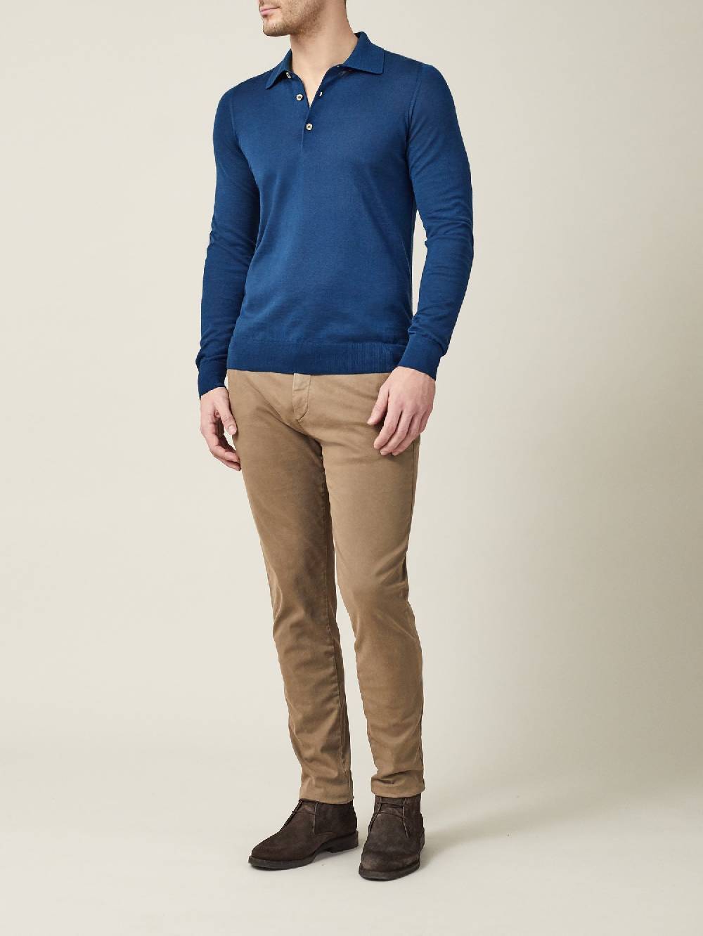 Luca Faloni Knitted PoloSeta-Cashmere Saldi