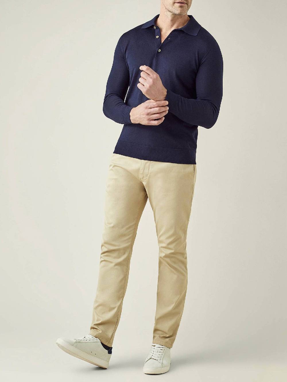 Luca Faloni Knitted PoloSeta-Cashmere Hotsell