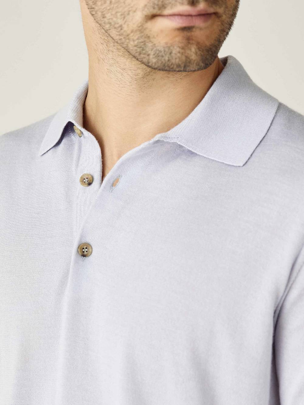 Luca Faloni Knitted PoloSeta-Cashmere Vendita Calda