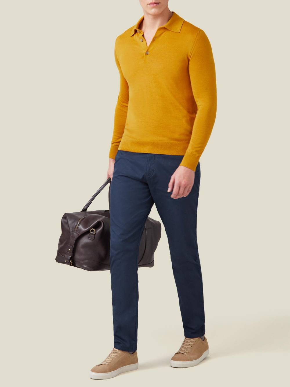 Luca Faloni Knitted PoloSeta-Cashmere Vendita Economica