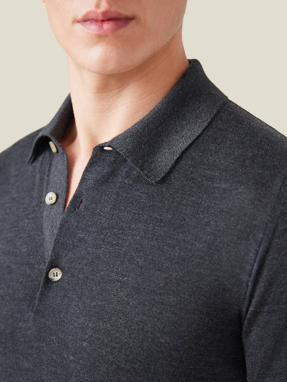 Luca Faloni Knitted PoloSeta-Cashmere Saldi Di Fabbrica