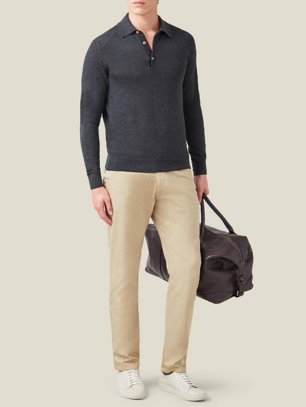 Luca Faloni Knitted PoloSeta-Cashmere Saldi Di Fabbrica