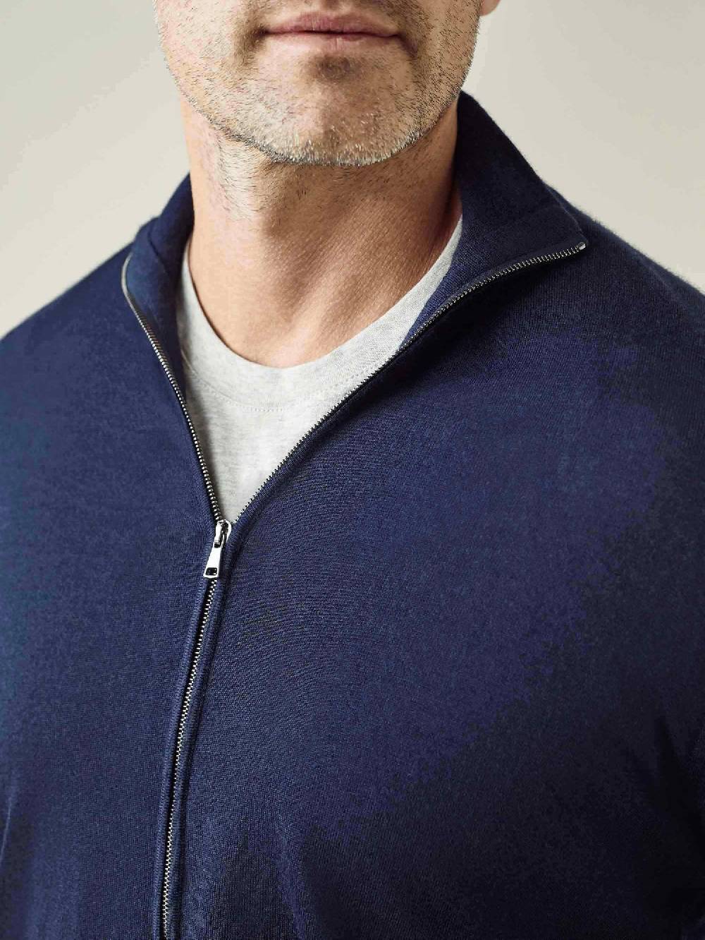 Luca Faloni Cardigan con ZipSeta-Cashmere Italia