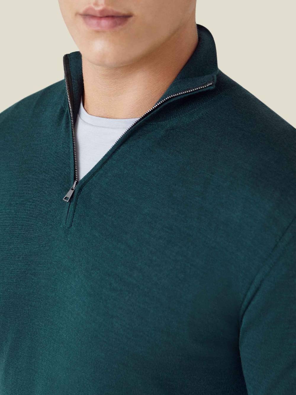 Luca Faloni Maglia con collo mezza zipSeta-Cashmere Qualità