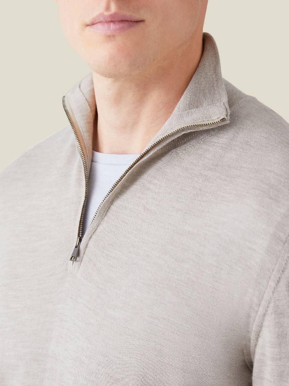 Luca Faloni Maglia con collo mezza zipSeta-Cashmere Vendita