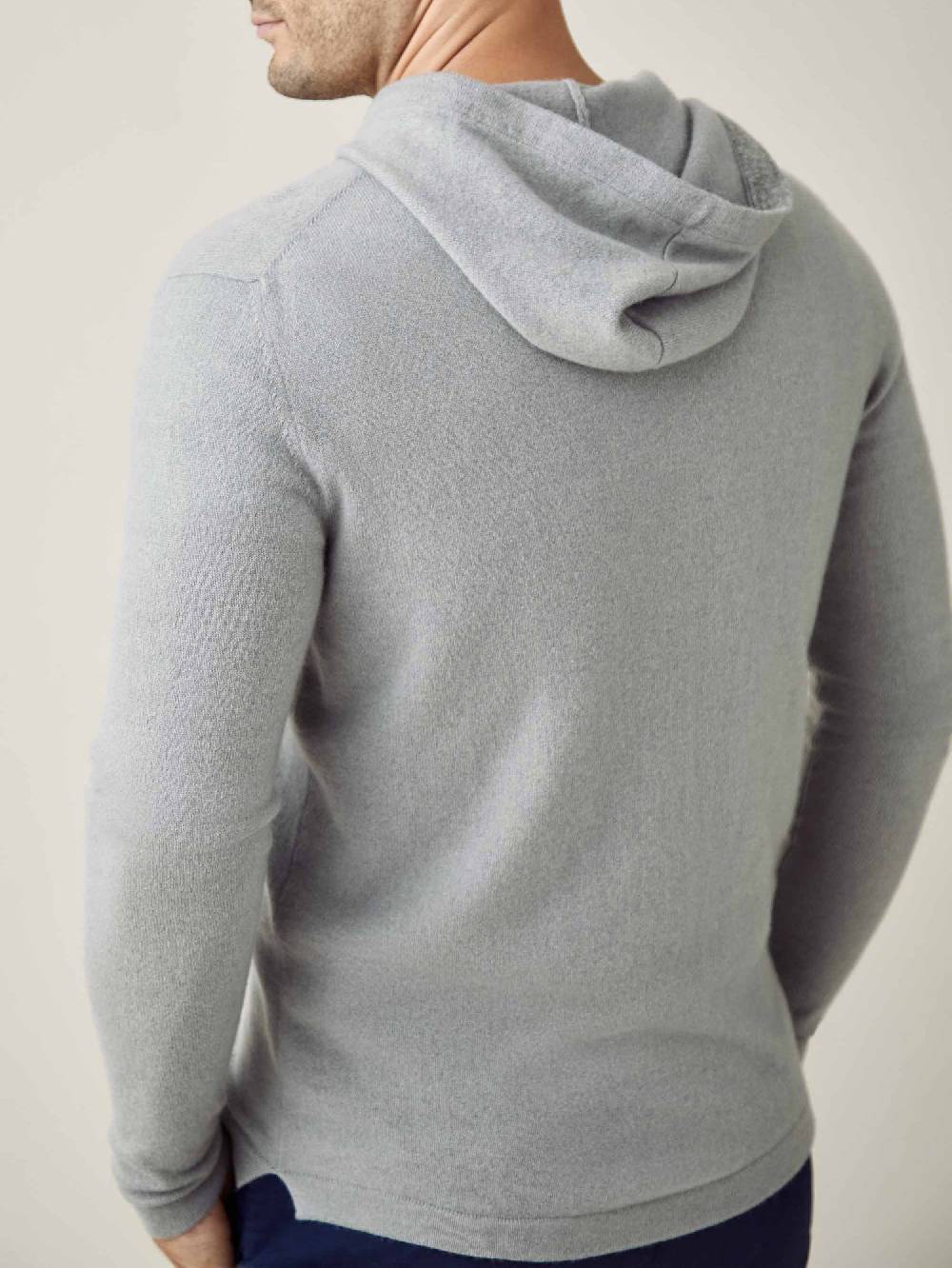Luca Faloni Felpa con cappuccio e zipcashmere a 2 fili Vendita Calda