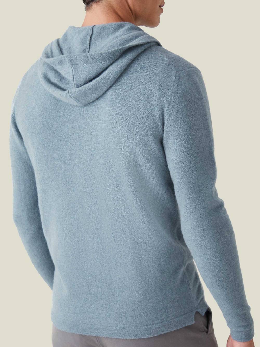 Luca Faloni Felpa con cappuccio e zipcashmere a 2 fili Saldi Di Fabbrica