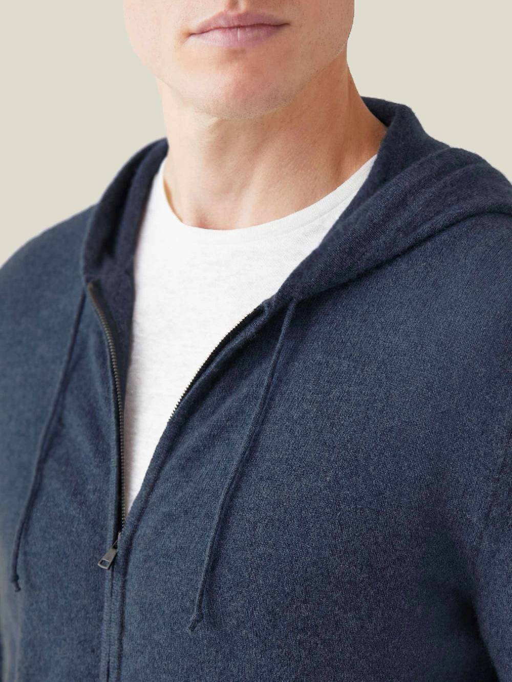 Luca Faloni Felpa con cappuccio e zipcashmere a 2 fili Vendite Flash
