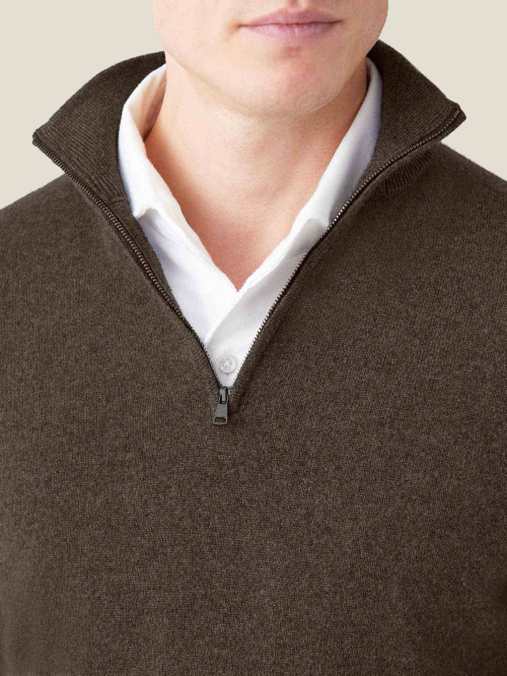 Luca Faloni Zip-up2-Ply Cashmere Italia