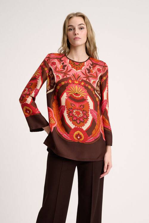Luisa Spagnoli Laccio - Blusa in pura seta Sconti VIP