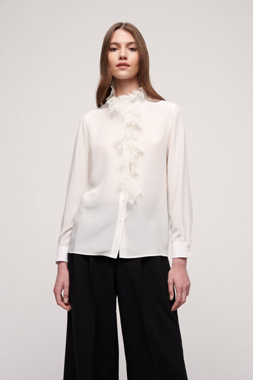 Luisa Spagnoli Lode - Camicia in seta Fino al 65% di sconto