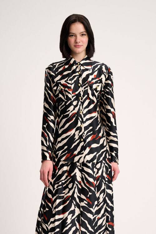 Luisa Spagnoli Lenza - Camicia animalier Offerta speciale della fabbrica