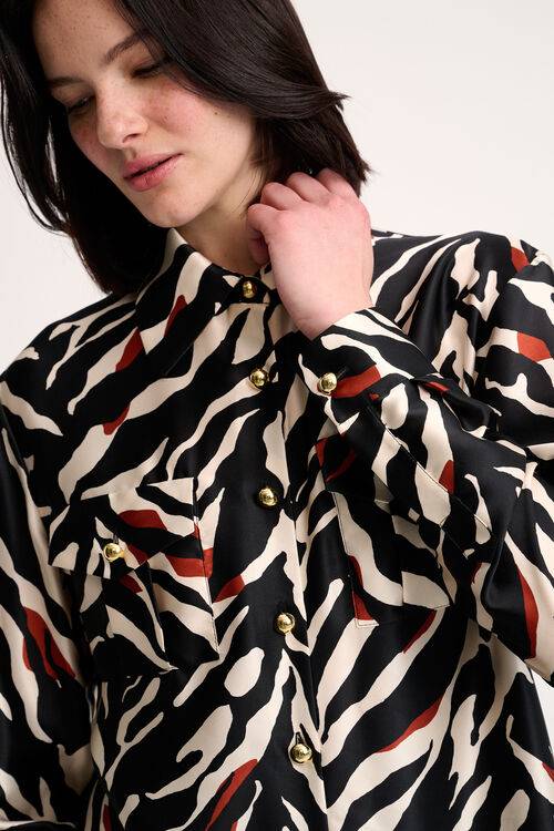 Luisa Spagnoli Lenza - Camicia animalier Offerta speciale della fabbrica