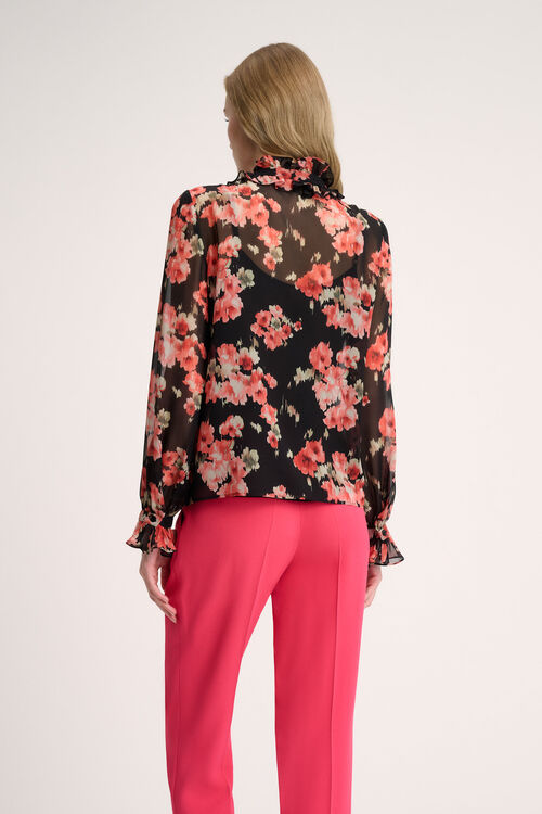 Luisa Spagnoli Lamine - Blusa con volant Sostegno trimestrale