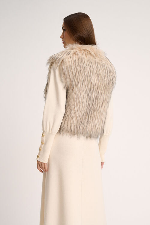 Luisa Spagnoli Smorfia - Gilet in faux fur Enormi risparmi