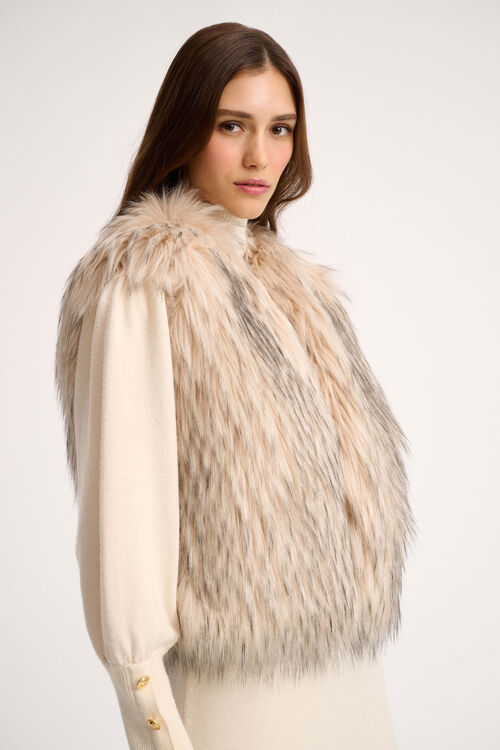 Luisa Spagnoli Smorfia - Gilet in faux fur Enormi risparmi