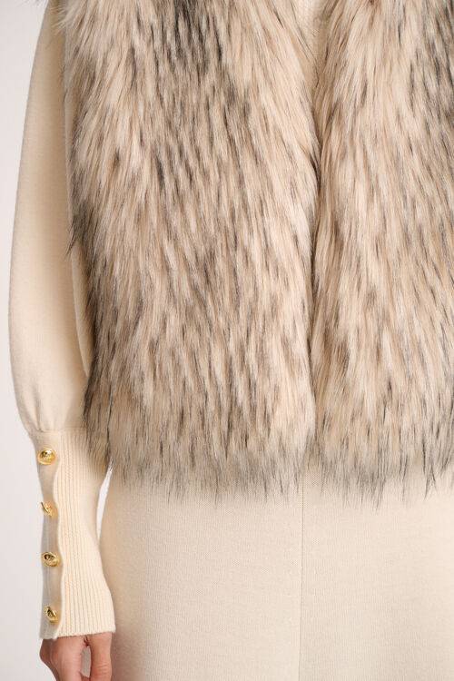 Luisa Spagnoli Smorfia - Gilet in faux fur Enormi risparmi