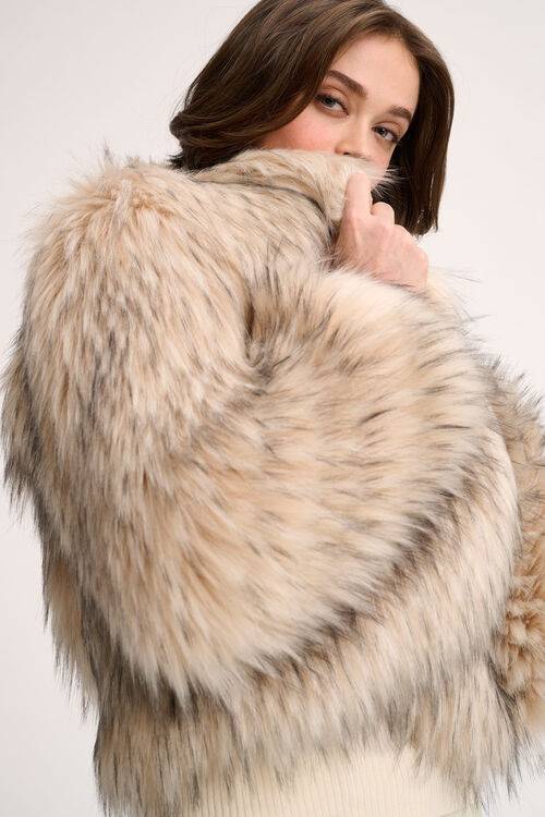 Luisa Spagnoli Saga - Giacca in faux fur Sconti VIP