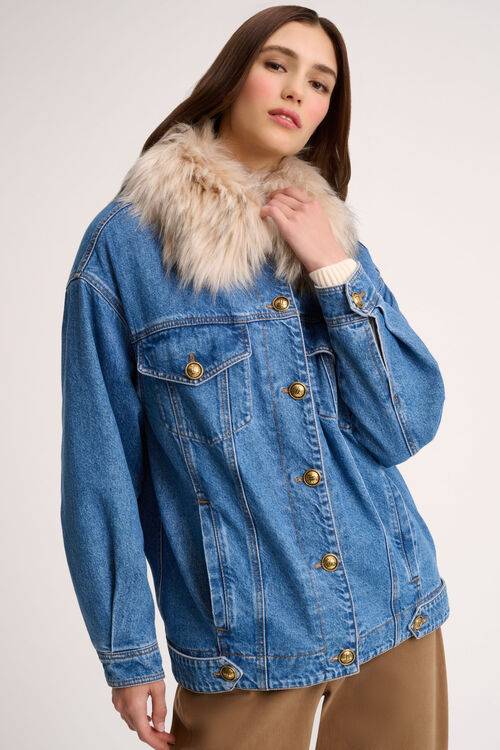 Luisa Spagnoli Scialuppa - Giubbotto in denim 50% di sconto con spedizione gratuita