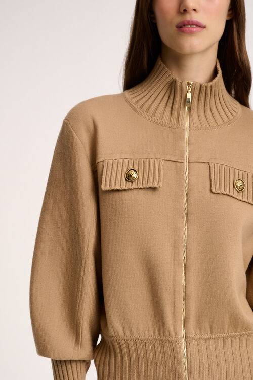 Luisa Spagnoli Merlo - Giacca bomber in maglia Spedizione Gratuita