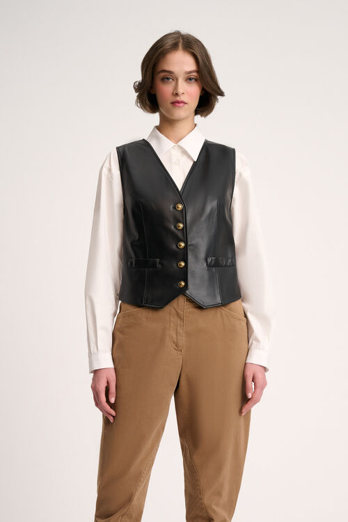 Luisa Spagnoli Sapore - Gilet in pelle Negozi Online