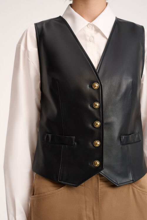 Luisa Spagnoli Sapore - Gilet in pelle Negozi Online
