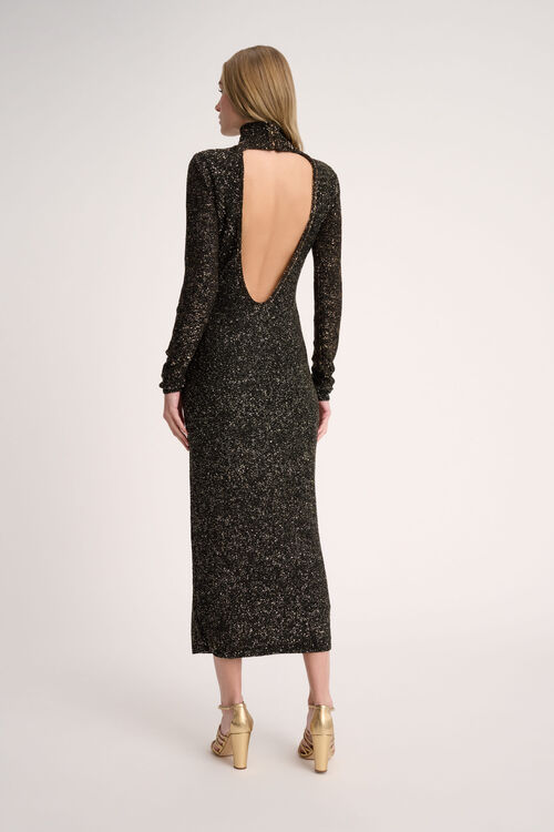 Luisa Spagnoli Cromata - Abito lurex Flash Sale